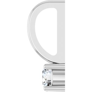 Sterling Silver 3 mm Round Solitaire Charm/Pendant Mounting – image 5