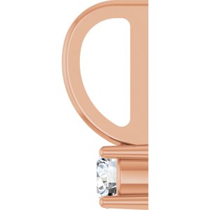 14K Rose Gold 3 mm Round Solitaire Charm/Pendant Mounting – image 5