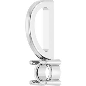 Platinum 3 mm Round Solitaire Charm/Pendant Mounting – image 4