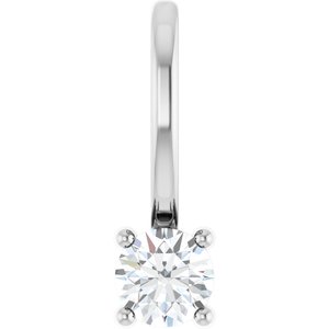 Platinum 3 mm Round Solitaire Charm/Pendant Mounting