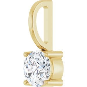 14K Yellow Gold 5 mm Round Solitaire Charm/Pendant Mounting – image 3