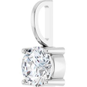 Sterling Silver 6 mm Round Solitaire Charm/Pendant Mounting – image 3