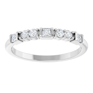 Platinum 1/4 CTW Natural Diamond Stackable Ring