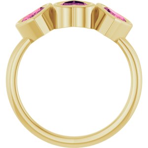Three-Stone Heart Ring