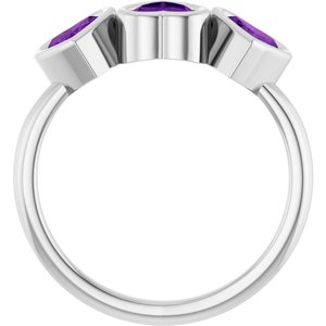 Three-Stone Heart Ring