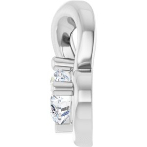 Solitaire Heart Necklace or Pendant