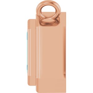 14K Rose Gold Natural Aquamarine Necklace Center