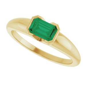Half-Bezel Solitaire Ring