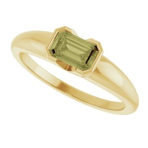 Half-Bezel Solitaire Ring