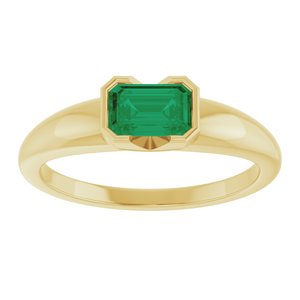 Half-Bezel Solitaire Ring