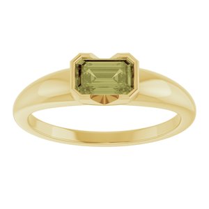 Half-Bezel Solitaire Ring
