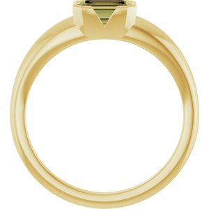 Half-Bezel Solitaire Ring