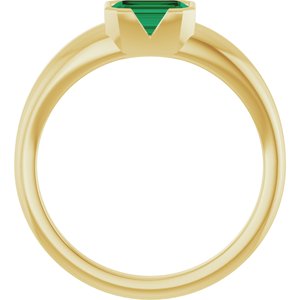Half-Bezel Solitaire Ring