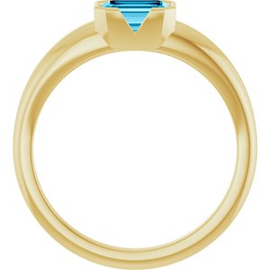 Half-Bezel Solitaire Ring
