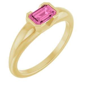Half-Bezel Solitaire Ring