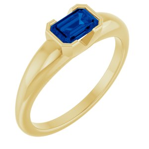 Half-Bezel Solitaire Ring