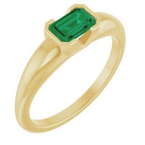 Half-Bezel Solitaire Ring