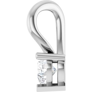 Solitaire Heart Necklace or Pendant