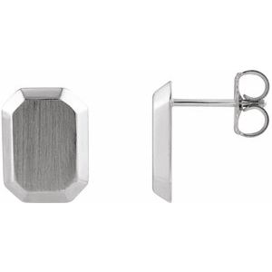 Engravable Geometric Stud Earrings