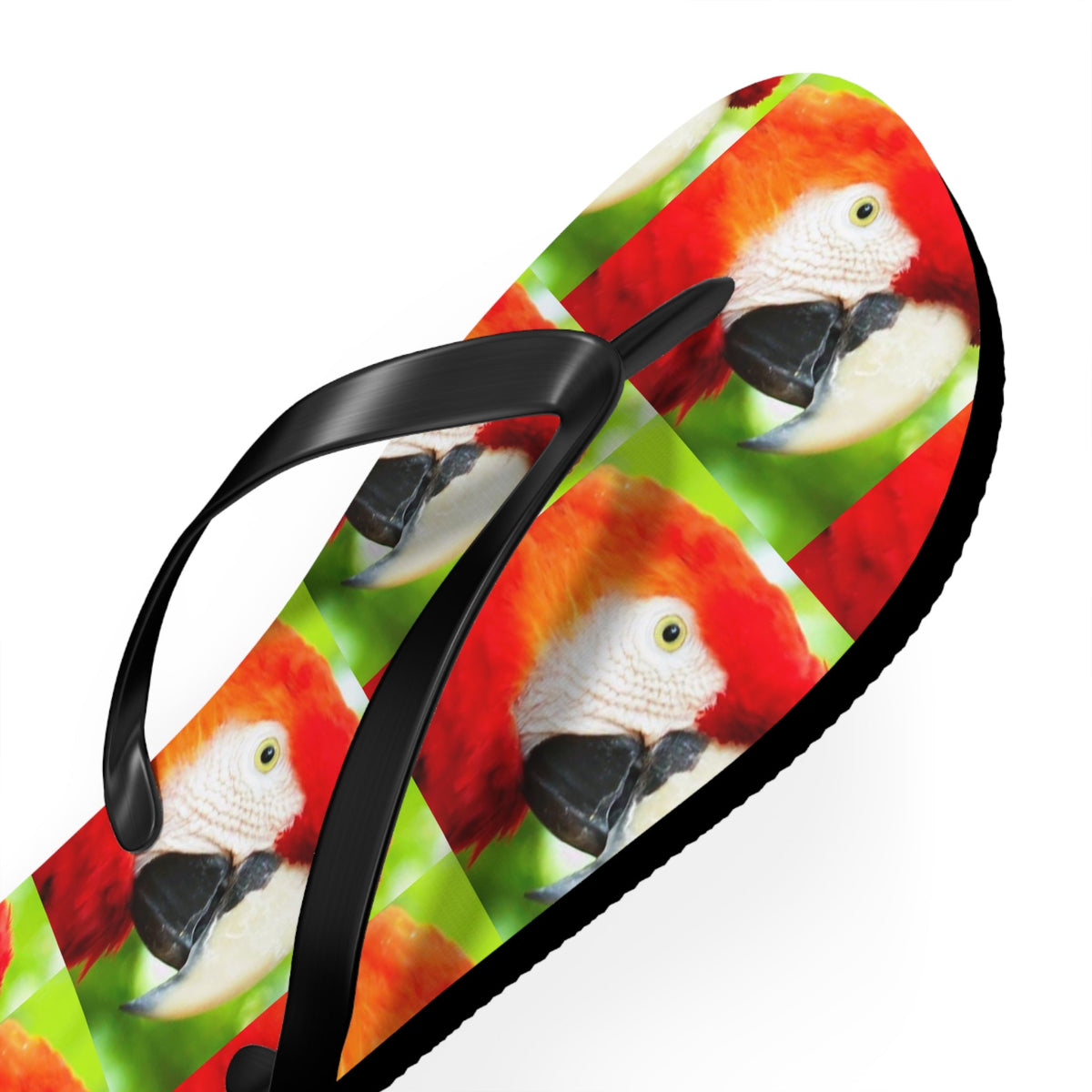 Scarlet Macaw Parrot Flip Flops
