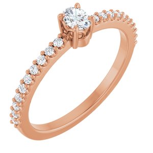 14K Rose Gold 1/3 CTW Lab-Grown Diamond Ring