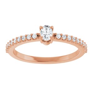 14K Rose Gold 1/3 CTW Lab-Grown Diamond Ring
