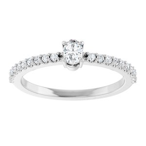 Platinum 1/3 CTW Lab-Grown Diamond Ring