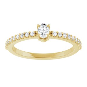 14K Yellow Gold 1/3 CTW Natural Diamond Ring