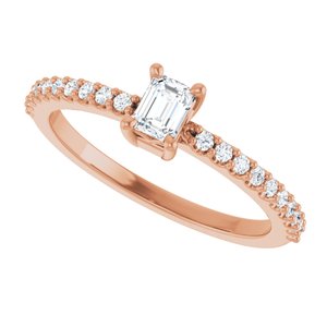 14K Rose Gold 3/8 CTW Lab-Grown Diamond Ring