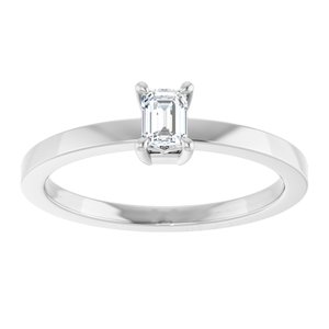 Sterling Silver 1/4 CT Lab-Grown Diamond Ring