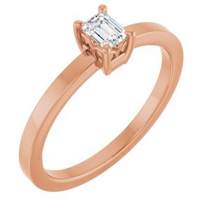 14K Rose Gold 1/4 CT Lab-Grown Diamond Ring
