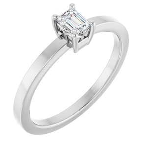 Platinum 1/4 CT Lab-Grown Diamond Ring
