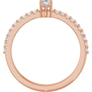 14K Rose Gold 1/3 CTW Lab-Grown Diamond Ring