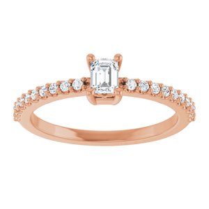 14K Rose Gold 3/8 CTW Natural Diamond Ring