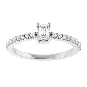 Sterling Silver 3/8 CTW Lab-Grown Diamond Ring