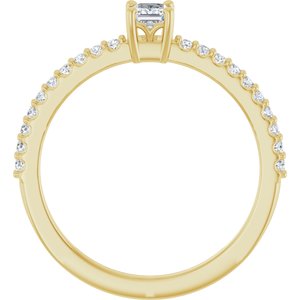 14K Yellow Gold 3/8 CTW Lab-Grown Diamond Ring