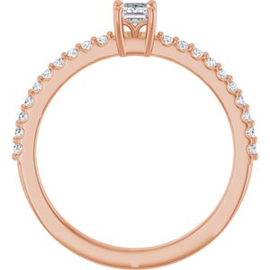 14K Rose Gold 3/8 CTW Natural Diamond Ring