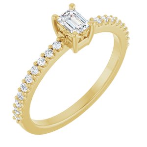14K Yellow Gold 3/8 CTW Natural Diamond Ring