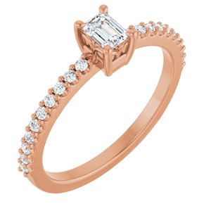 14K Rose Gold 3/8 CTW Natural Diamond Ring