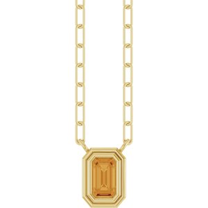 Round Bezel-Set Necklace or Center