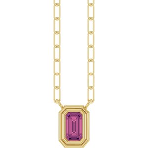 Round Bezel-Set Necklace or Center