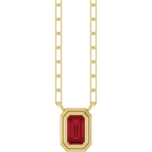 Round Bezel-Set Necklace or Center