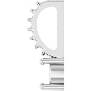 14K White Gold 4 mm Round Accented Charm/Pendant Mounting – image 6