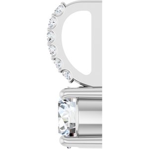 Platinum 1/2 CTW Lab-Grown Diamond Charm/Pendant – image 3