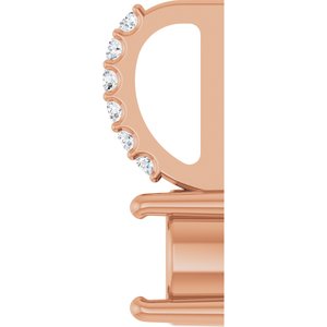 14K Rose Gold 5 mm Round .025 CTW Lab-Grown Diamond Semi-Set Charm/Pendant – image 6