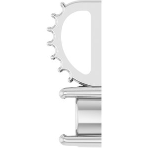 Platinum 5 mm Round Accented Charm/Pendant Mounting – image 6