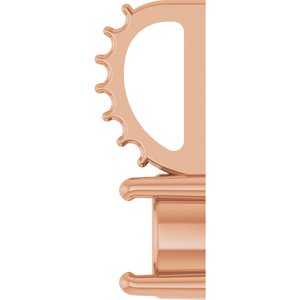 14K Rose Gold 5 mm Round Accented Charm/Pendant Mounting – image 6