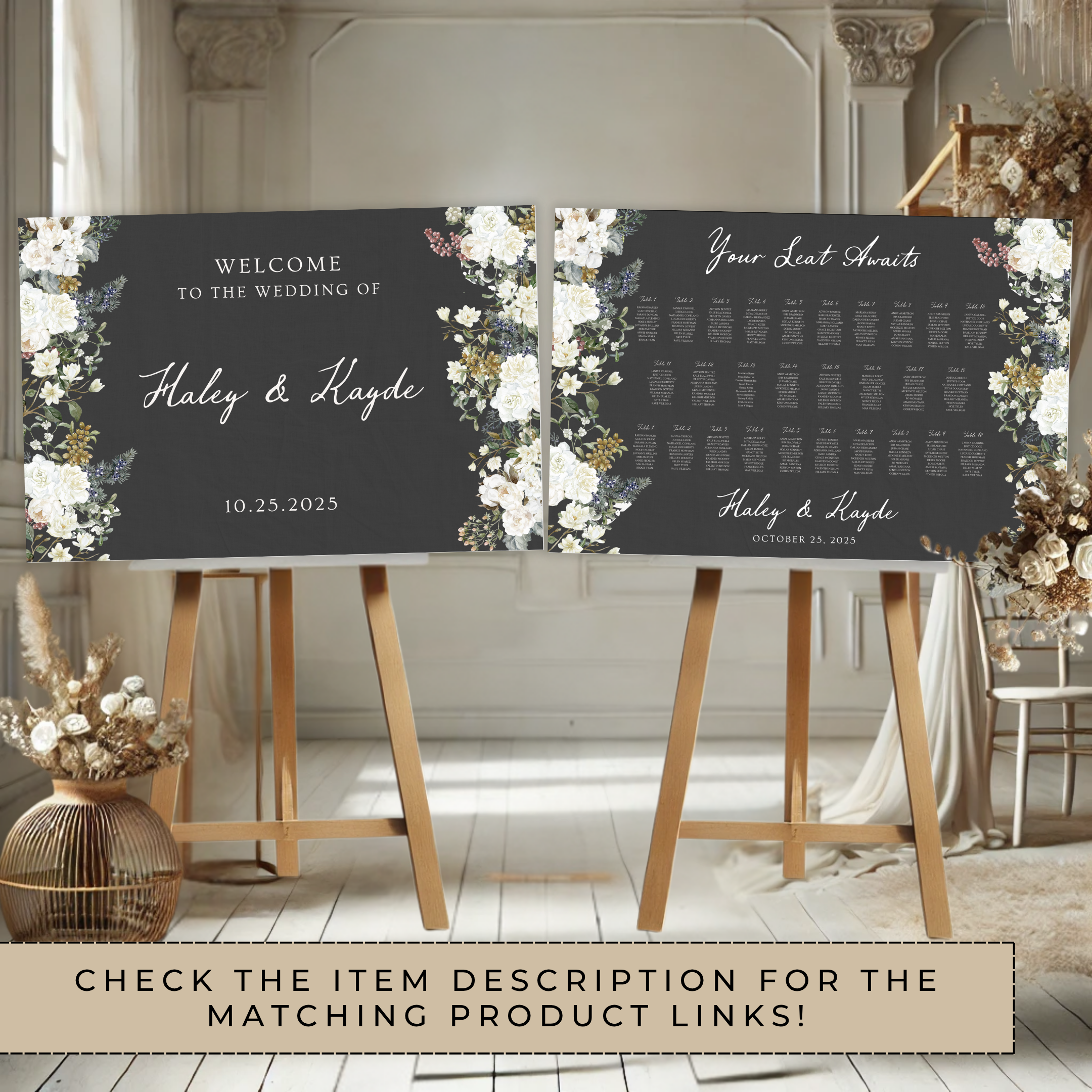 Vintage Romance Wedding Seating Chart Sign