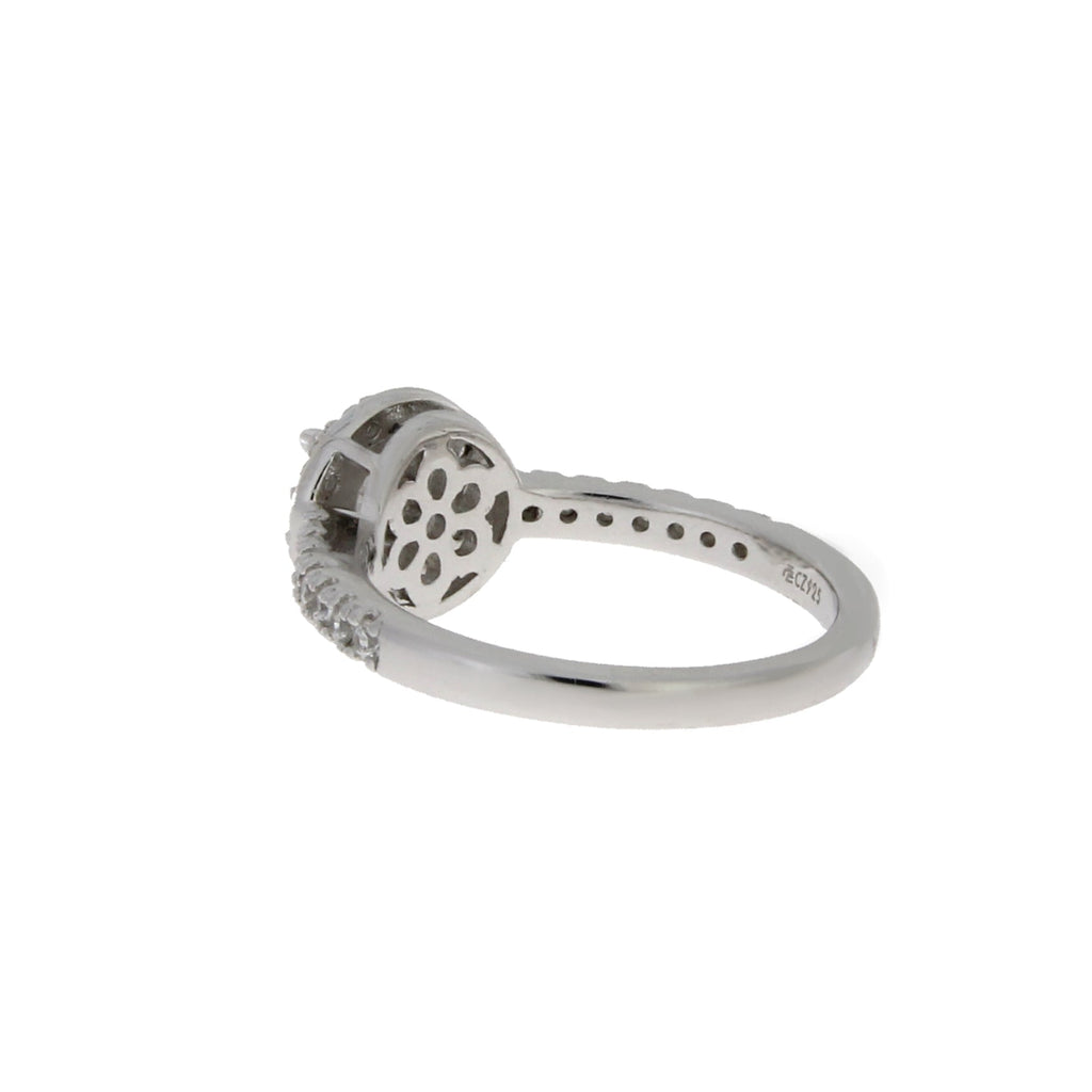 Natural Cubic Zirconium Ring Sterling Silver