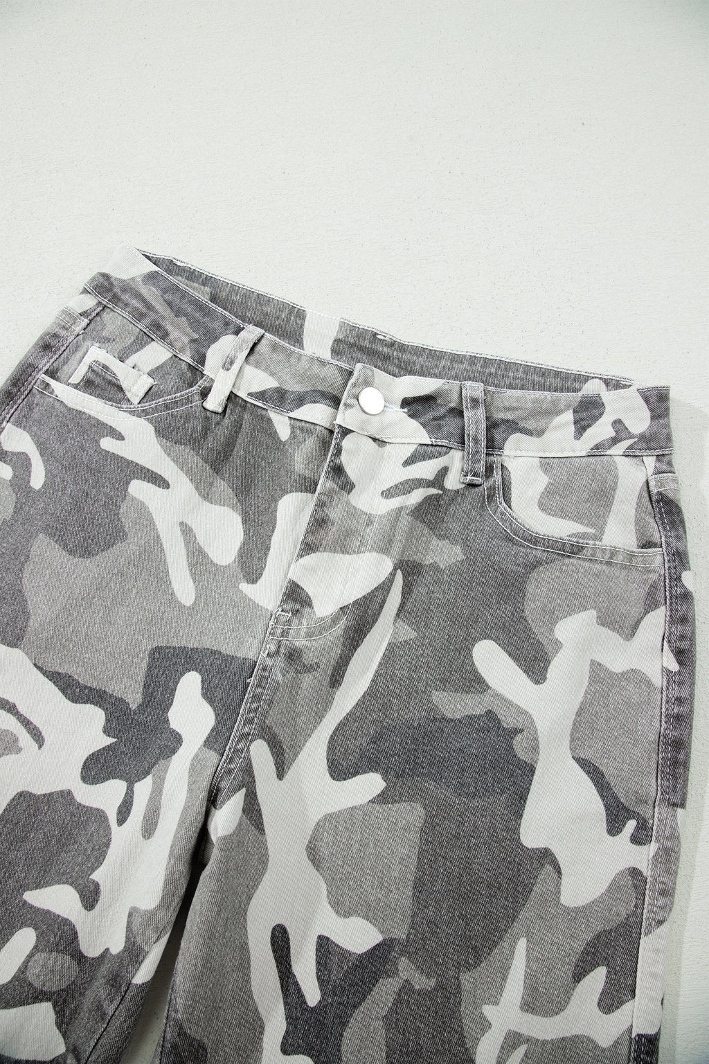 Camo Denim High Waist Jeans